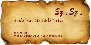 Szűcs Szidónia névjegykártya