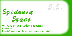 szidonia szucs business card
